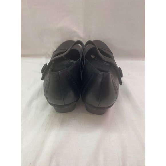 Abeo Women's Size 8.5 Black Mary Jane Leather Causal Slip Resistant Heel Shoe - Picture 2 of 7